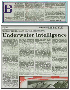 Liquid Motion Award-Winning Underwater Film Production Company - Professional Underwater Film Services, #underwaterfilmservices #underwaterfilmmaking #underwaterfilmcourses #underwaterproductionservices #underwatercameraman, #inthe news, press, fish intelligence bermuda gazette